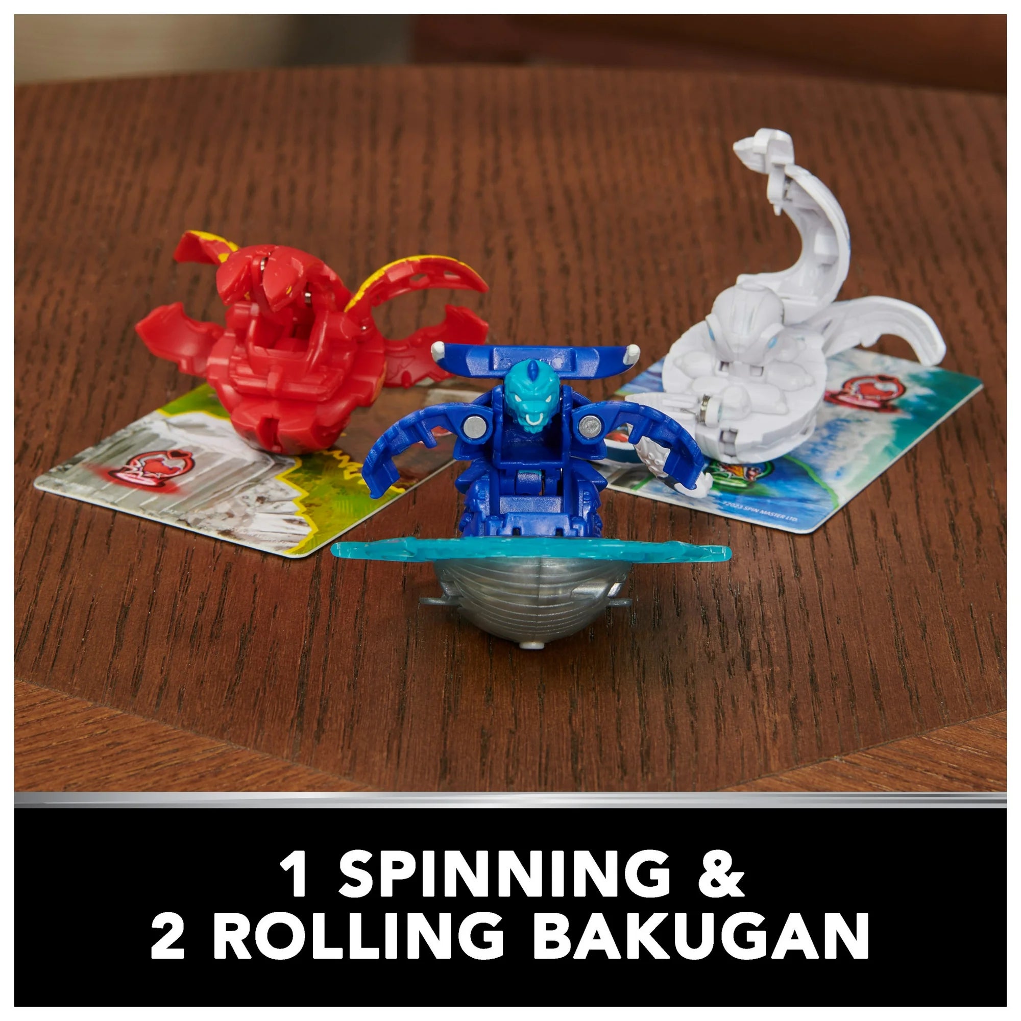 Bakugan Starter 3-Pack, Special Attack Bruiser, Mantid and Titanium Trox, Customizable Spinning Action Figures and Trading Cards, Kids Toys for Boys and Girls 6 and up |  WTWL867XA