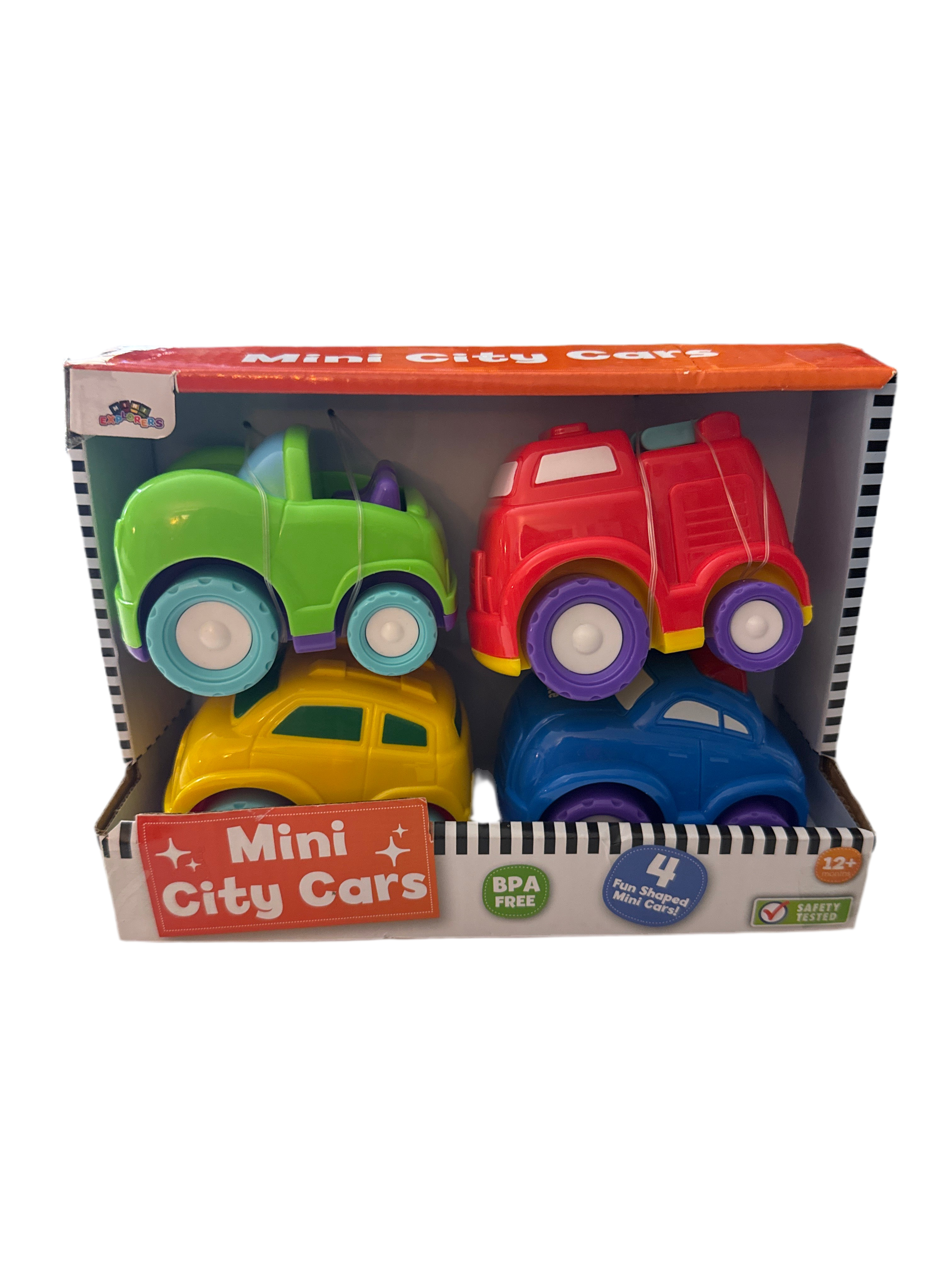 Mini Explorers Mini City Toy Cars 4pk, (Ages 12 months+) | 2BLTN94XA