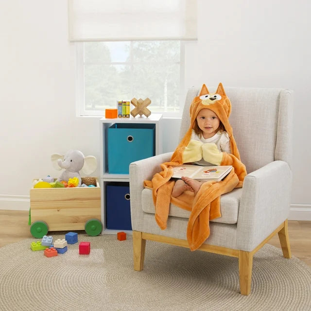 NoJo Bingo Hooded Toddler Blanket, Orange, Toddler Boy or Girl  | WTWL912XA