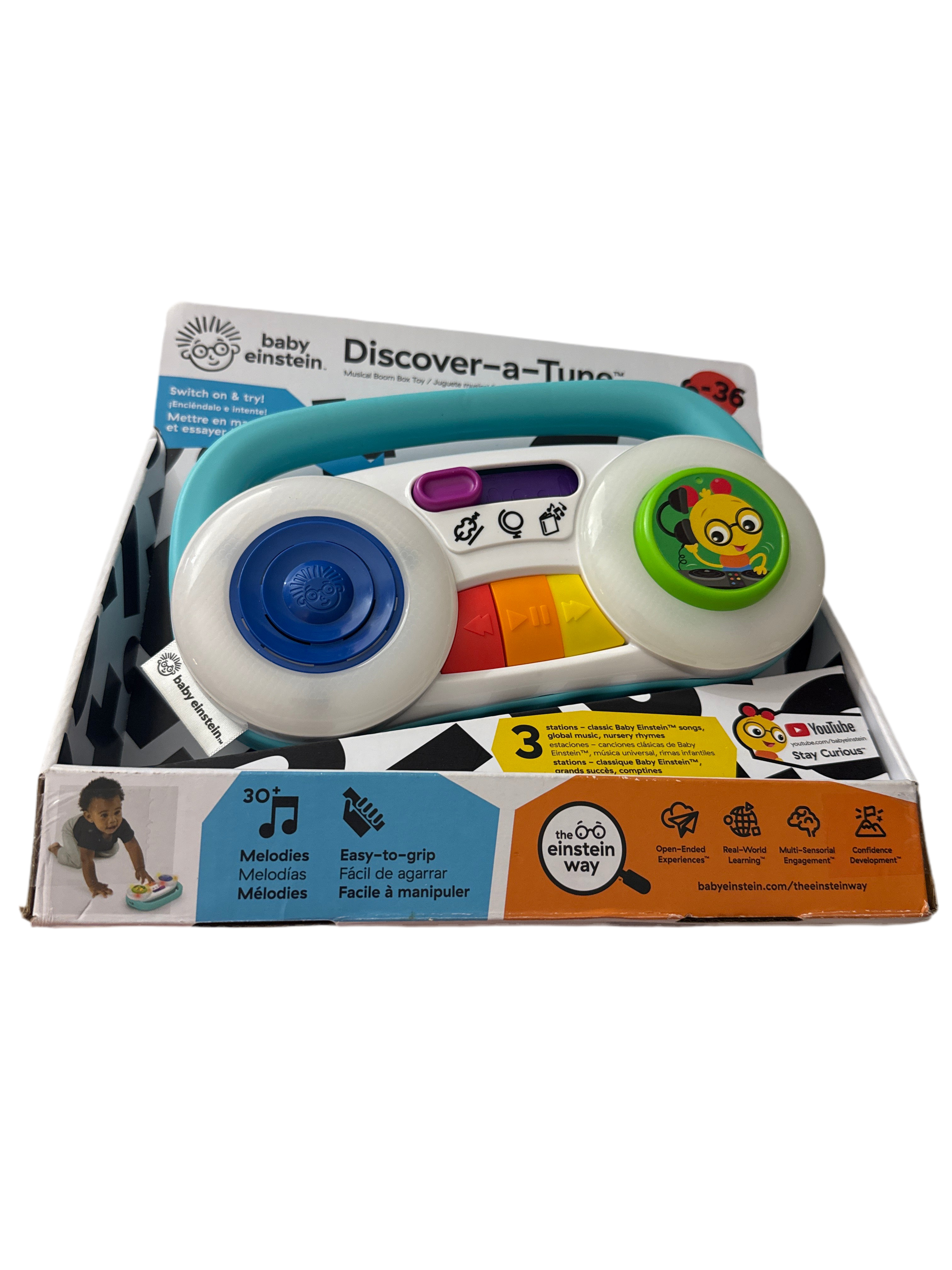 Baby Einstein Discover-a-Tune Musical Boom Box Toy (3-36m +) | 2RSSJ34XA