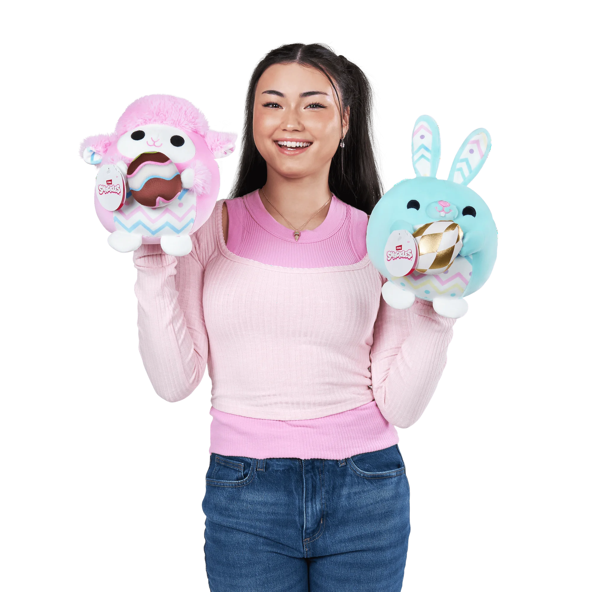 SNACKLES 8 inch Easter Snackle April the Bunny, Ultra Soft Collectible Plush Toy by ZURU | WTWL904XA