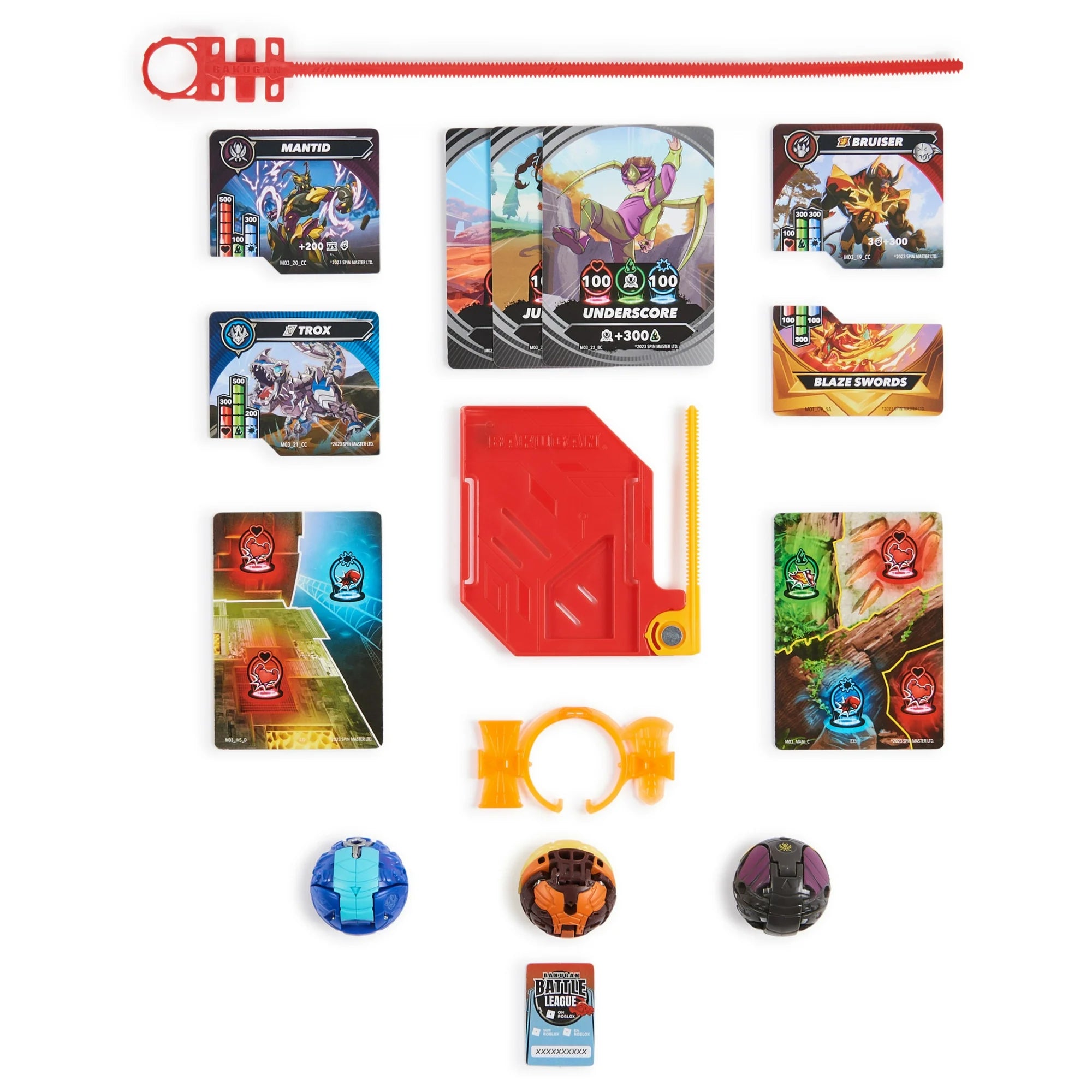 Bakugan Starter 3-Pack, Special Attack Bruiser, Mantid and Titanium Trox, Customizable Spinning Action Figures and Trading Cards, Kids Toys for Boys and Girls 6 and up |  WTWL867XA
