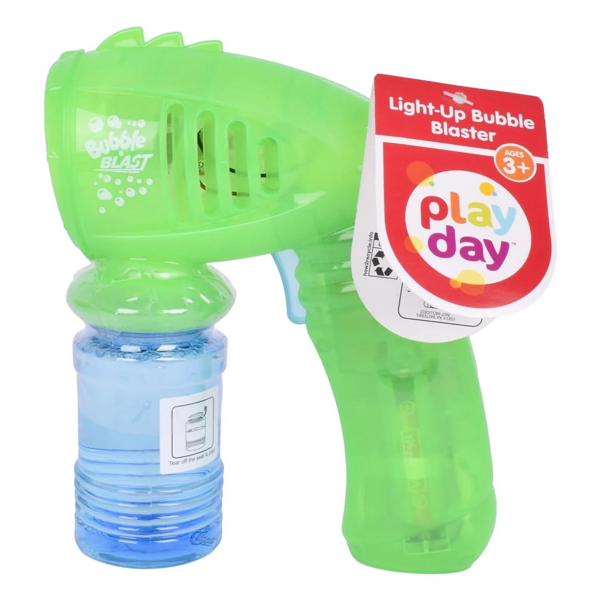 Play Day - Light up Bubble Blaster, Green, Children Ages 3+ |  WTWL1025XA