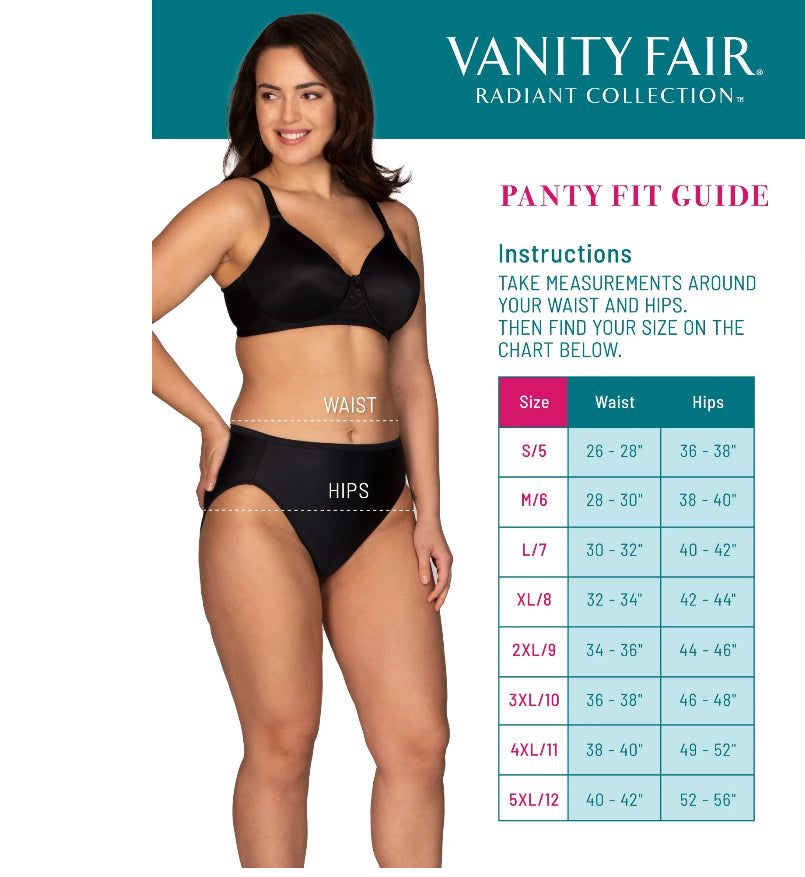 Vanity Fair Radiant Collection Women's Undershapers Brief Underwear, 1Pc or 3Pcs | WTWL168XB