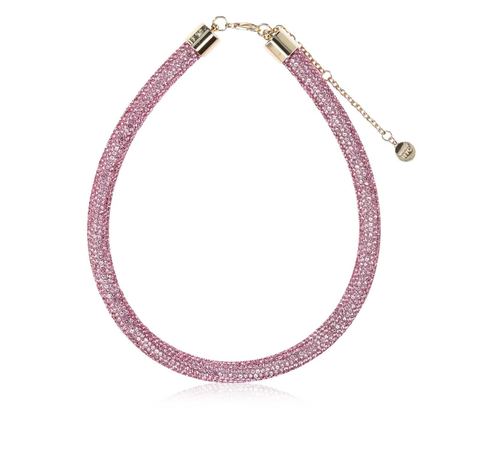 Madden NYC Women's Fashion Pink Tone Pavé Rope Necklace and Bracelet Jewelry Set, 1-Piece |  WTWL675XA