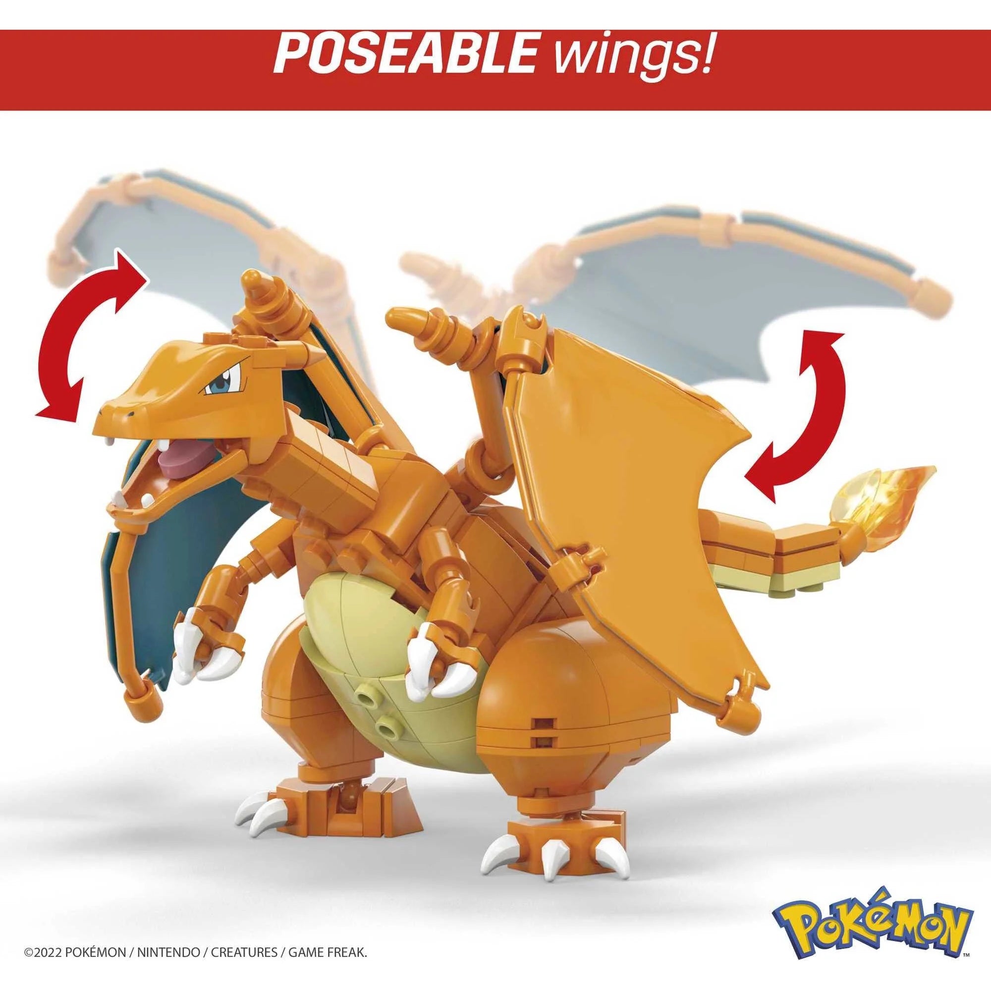 MEGA Pokemon Charizard Building Set (222 Pieces) with 1 Action Figure for Boys and Girls    |  WTWL925XA
