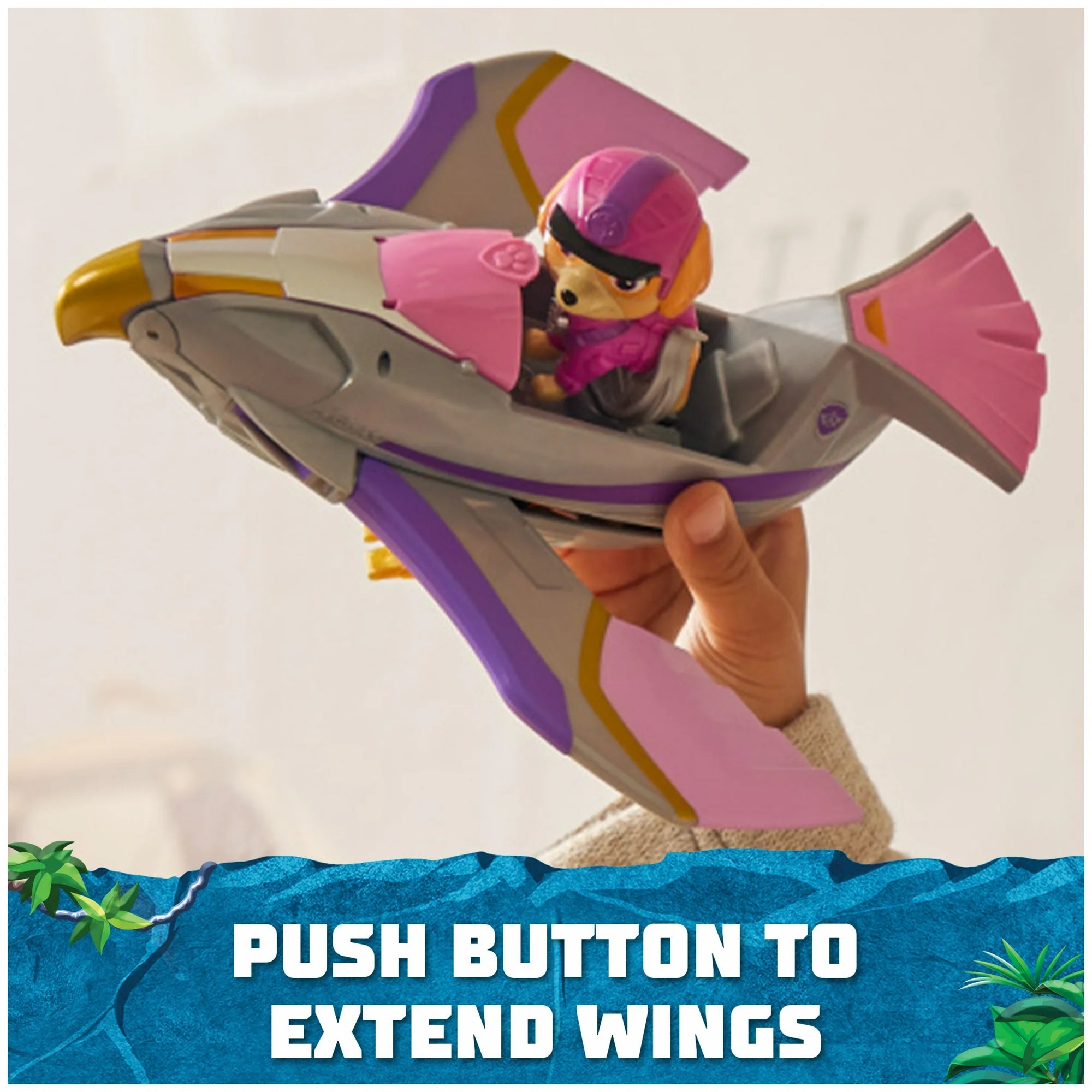 PAW Patrol Jungle Pups, Skye Falcon Vehicle with Figure, Toys for Kids Ages 3 and Up | WTWL875XA