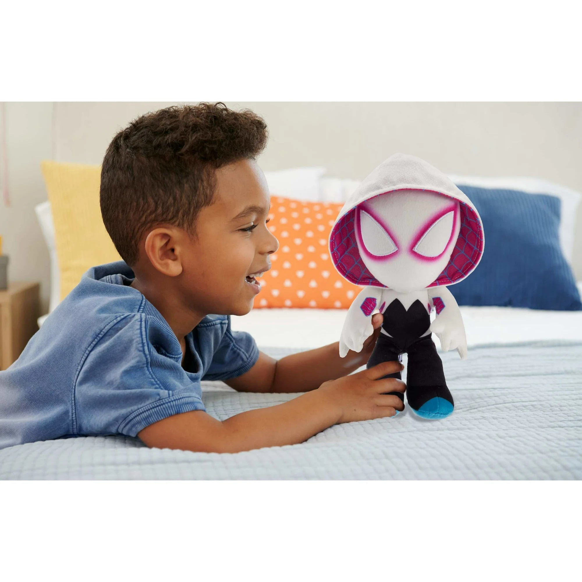 Marvel Plush Spider-Gwen Soft Doll, 8-inch Collectible Stuffed Ghost-Spider Super Hero Figure | WTWL846XA