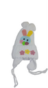 Teddy Bear Baby Cap, White | GOM28b