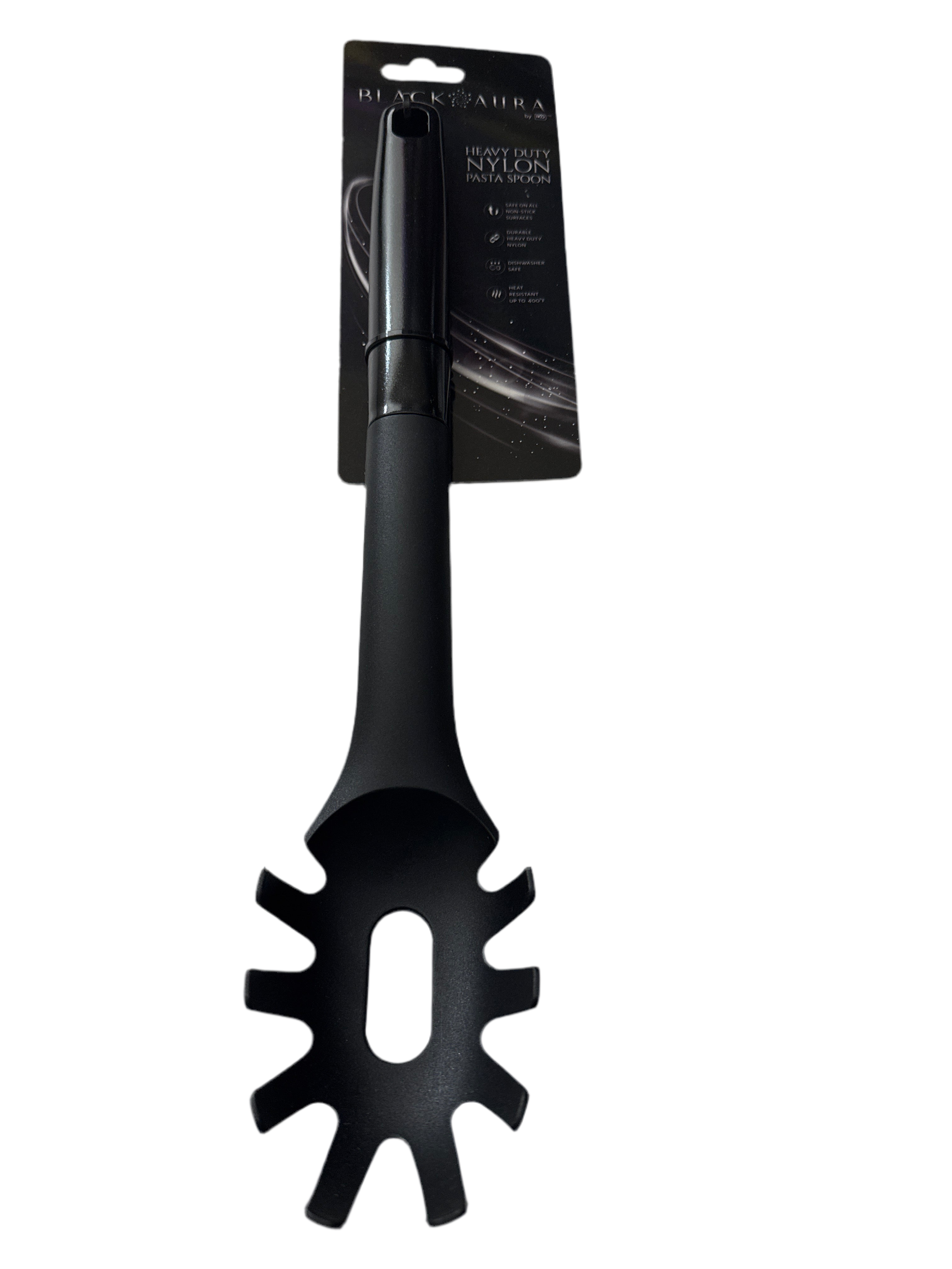 Black Aura by Iko Heavy Duty Nylon Pasta Spoon | BTGT37XA
