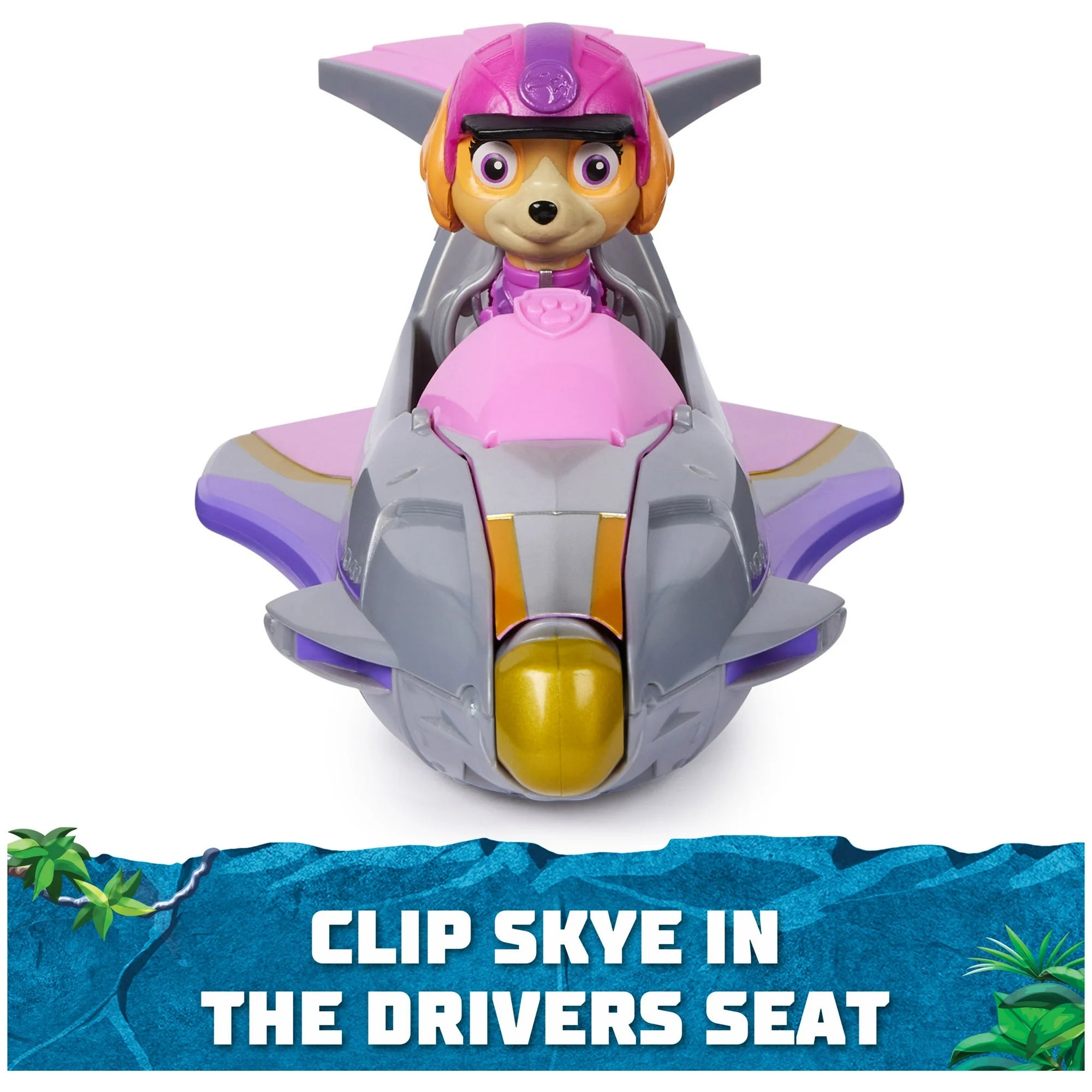 PAW Patrol Jungle Pups, Skye Falcon Vehicle with Figure, Toys for Kids Ages 3 and Up | WTWL875XA