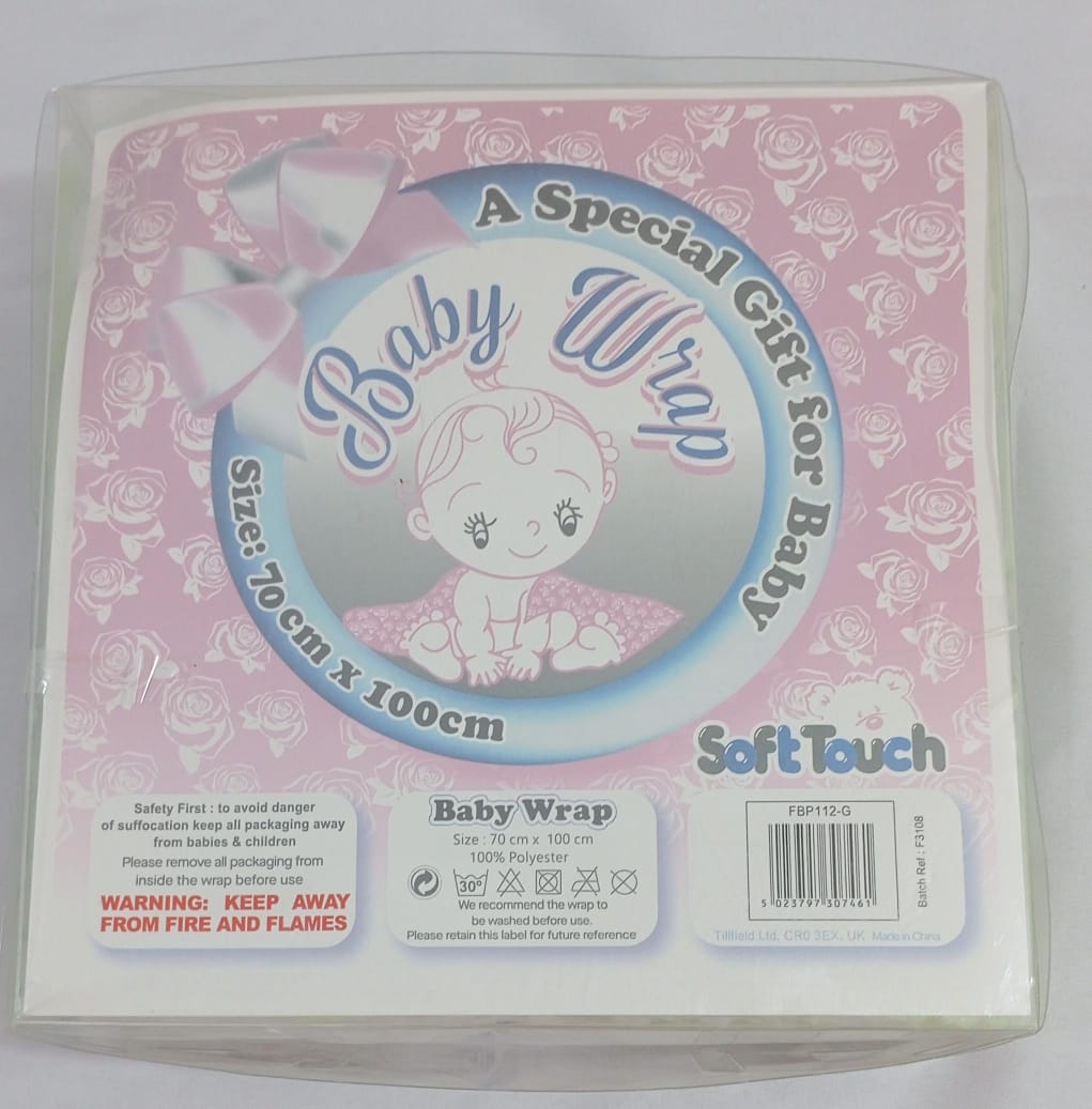 Baby Wrap Soft Touch Baby Blanket, Blue | NMD1a