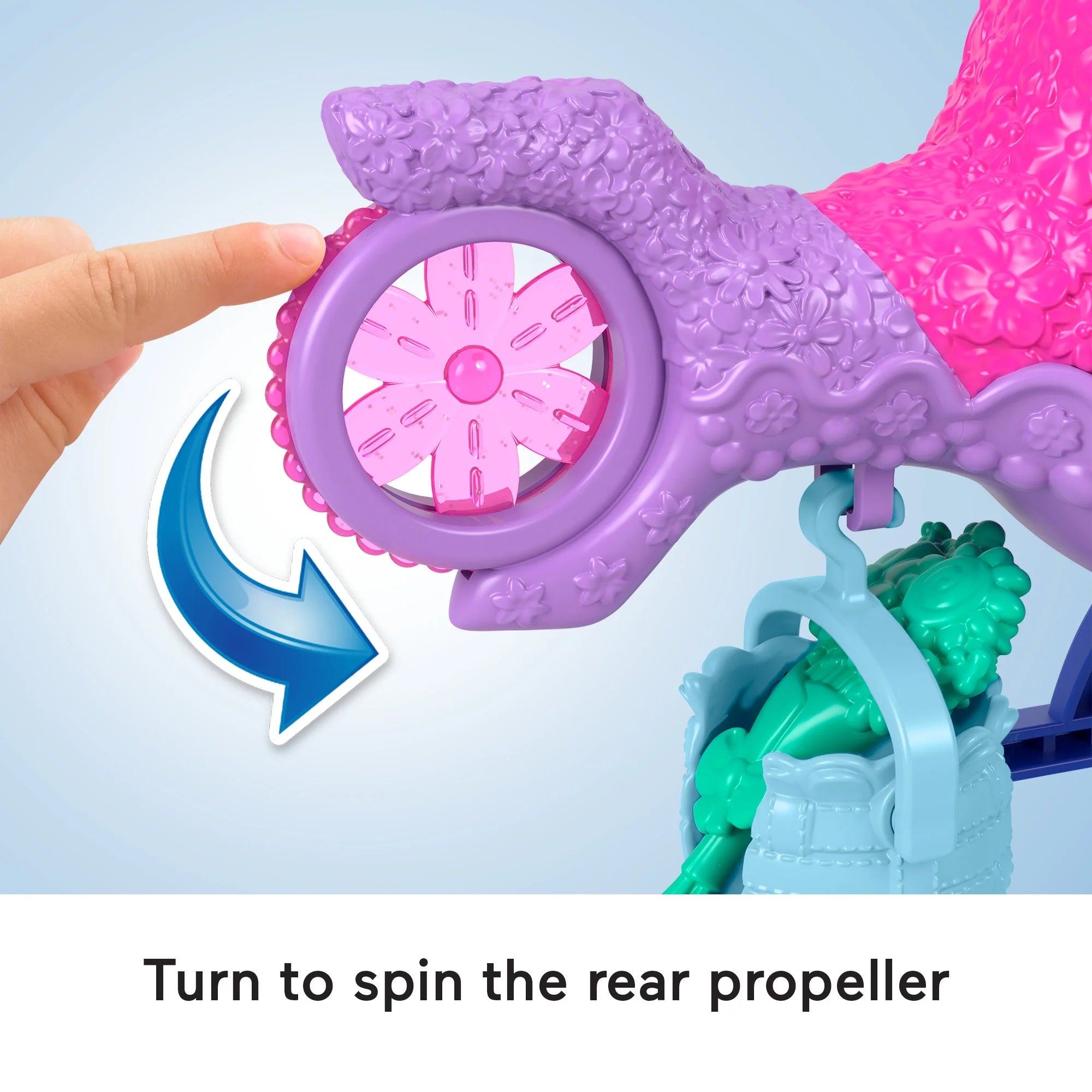 Imaginext Dreamworks Trolls Poppy Figure And Toy Helicopter For Preschool Pretend Play, 4 Pieces  |   WTWL760XA