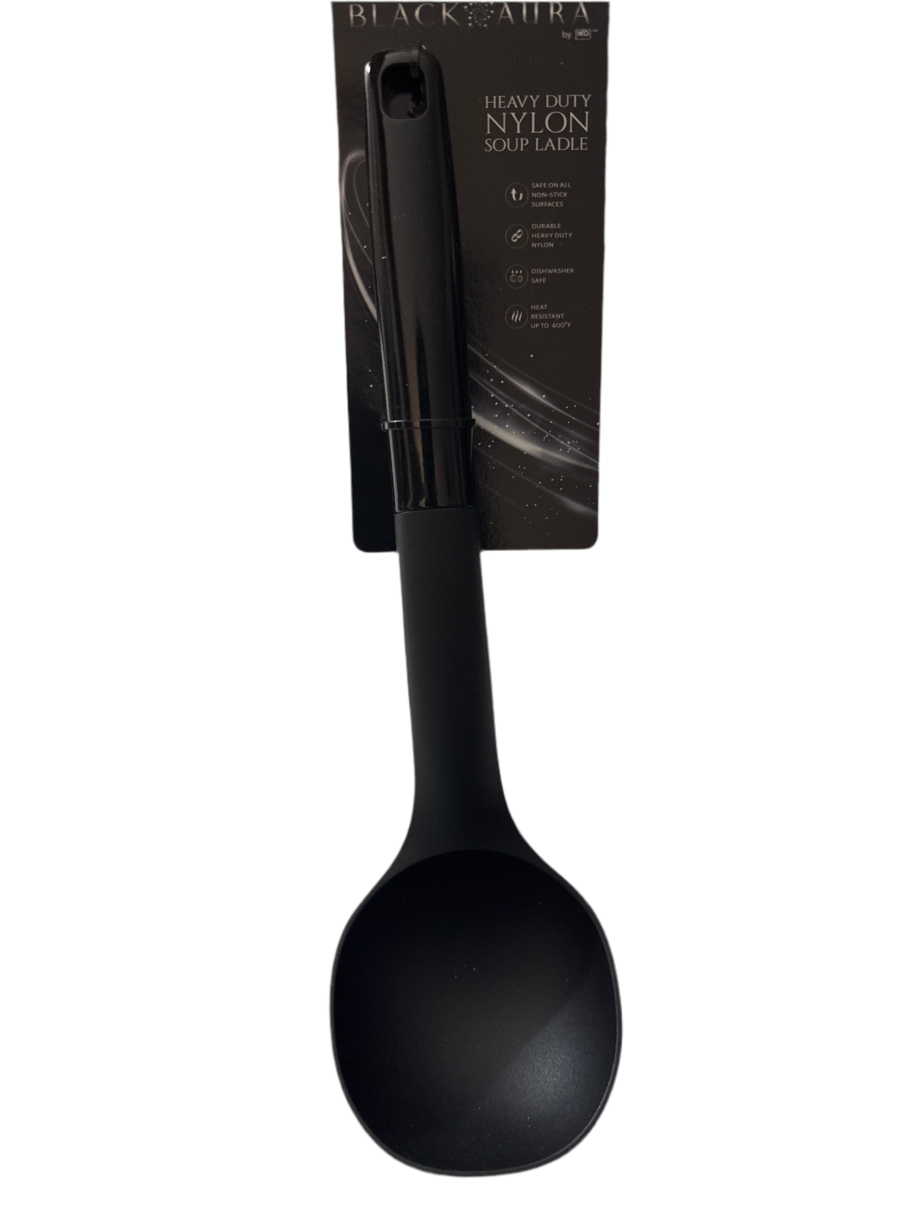 Black Aura Heavy Duty Nylon Soup Ladle/Spoon | BTGT36XA