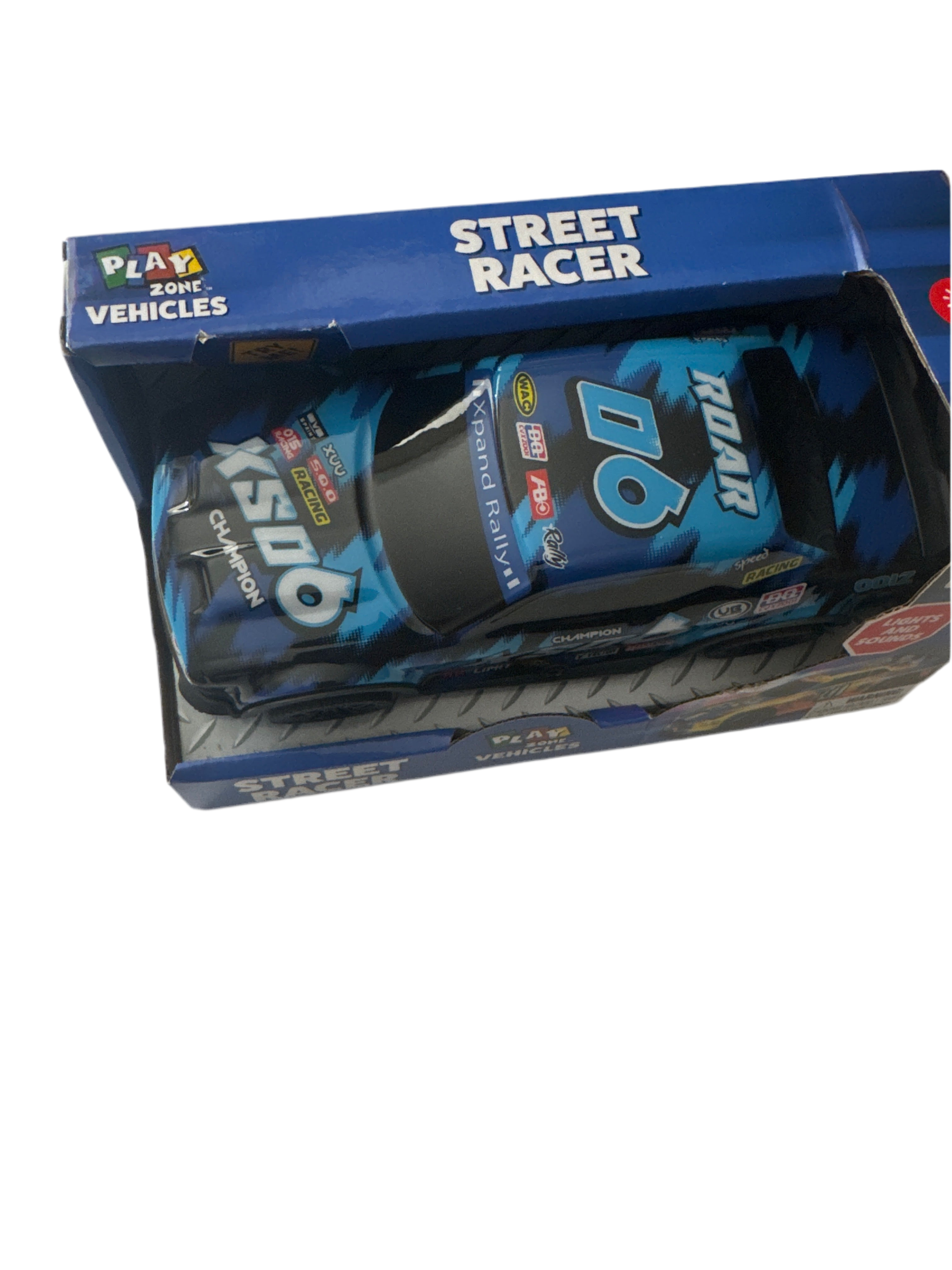 Play Zone Vehicles Street Racer Toy Car, Lights and Sounds (Ages 3+) | BTGT1XA