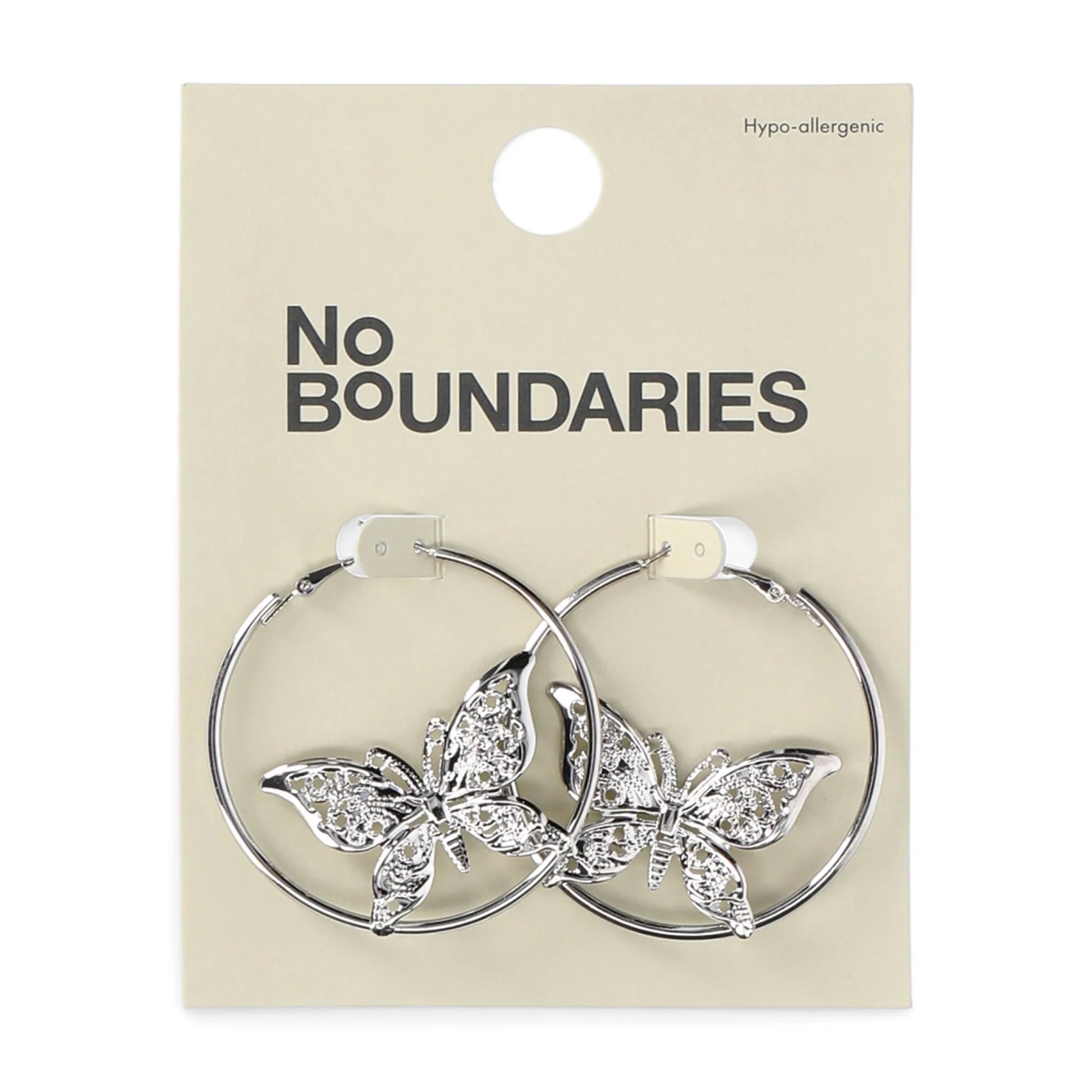 No Boundaries Butterfly Hoop Earrings | WTWL293XA