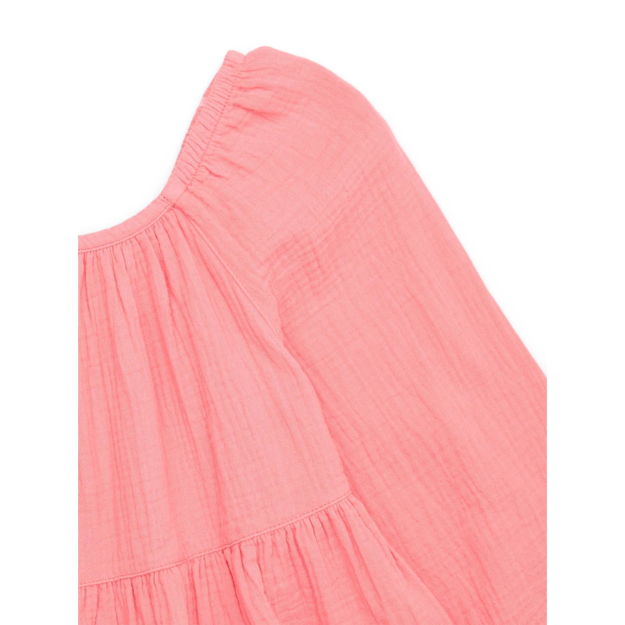 Wonder Nation Girls Cotton Tiered Woven Blouse with Long Sleeves, Sizes 4-18 |  WTWL946XA