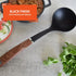Imusa Nylon Black Cooking Ladle with Woodlook Handle | WTWL996XA