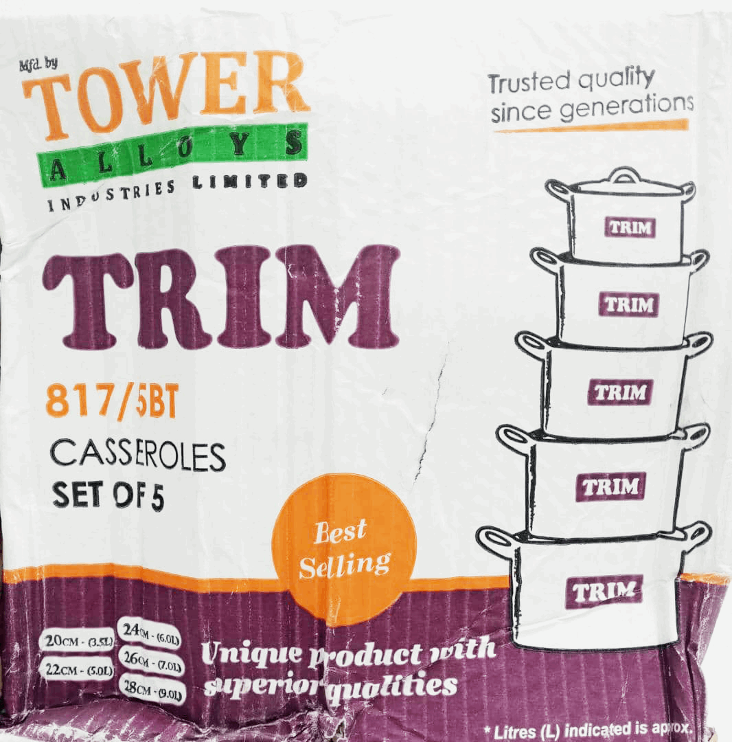 Best Selling Trim Tower Alloy 5in 1 Pot Set (5 Pots - 20CM, 22CM, 24CM, 26CM, 28CM) | AHB28a