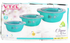 Set of 3in1 VTCL Sigma Neon Insulated Casserole Set (Pack of 3 Casseroles - 800ML, 1200ML, 1700ML) | AHB3a