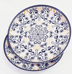 Affordable Fancy Ceramic Breakable Flat Plate Set (10 Inches) | AHB50a