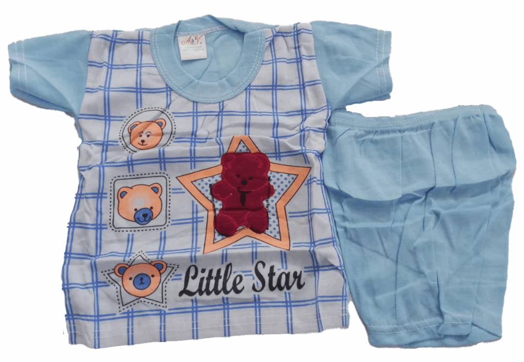 Affordable Top Fashion Up & Down Unisex Clothes (Shirt & Pants) Matching Set for Newborn | BLC13b