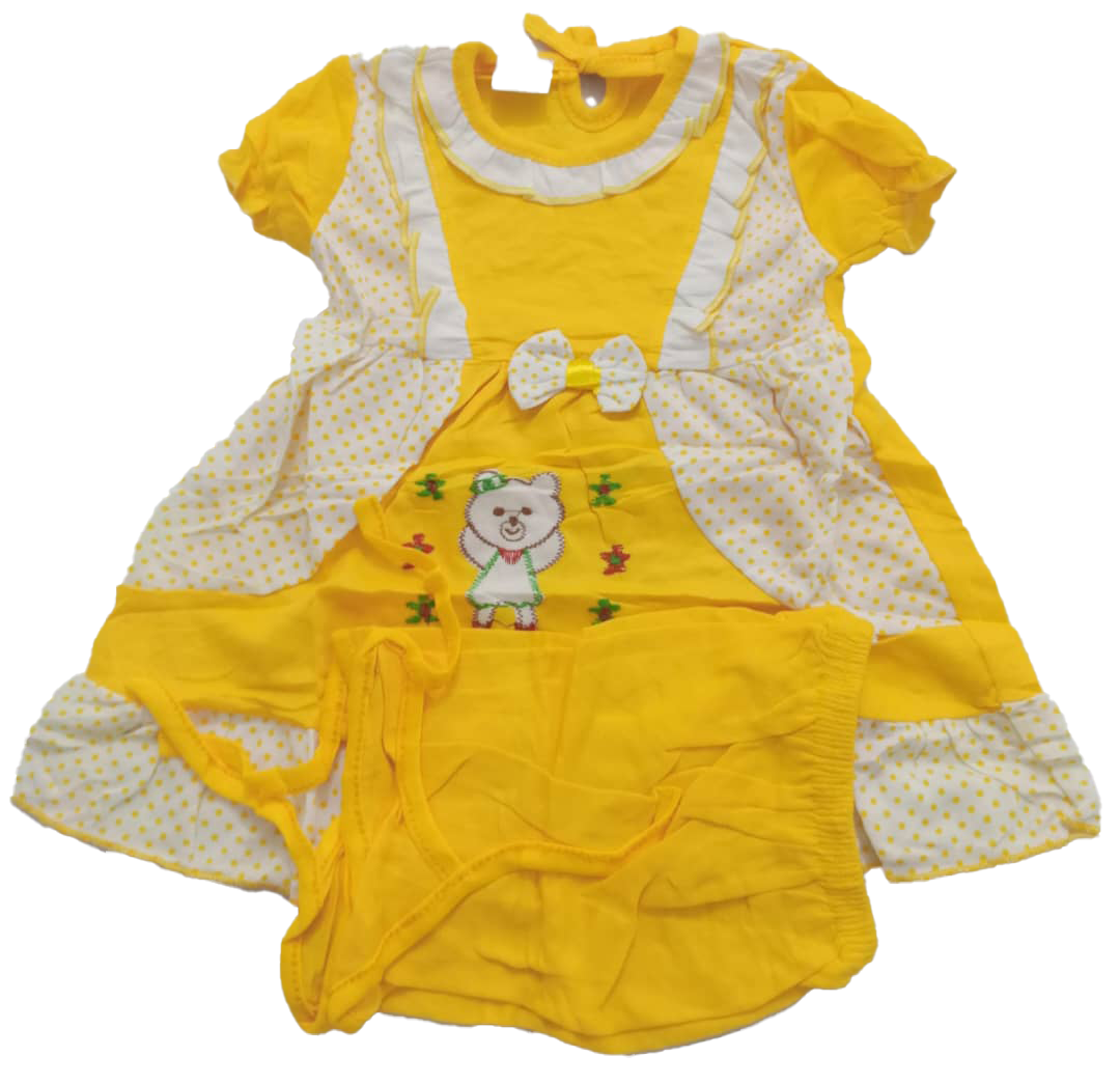 Elegant High Quality Newborn Up & Down Clothes Matching Set (Dress & Pants) for Baby Girls | BLC5a