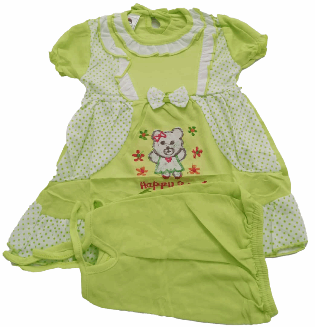 Beautiful Super Comfy Newborn Up & Down Clothes Matching Set (Dress & Pants)for Baby Girls | BLC5c