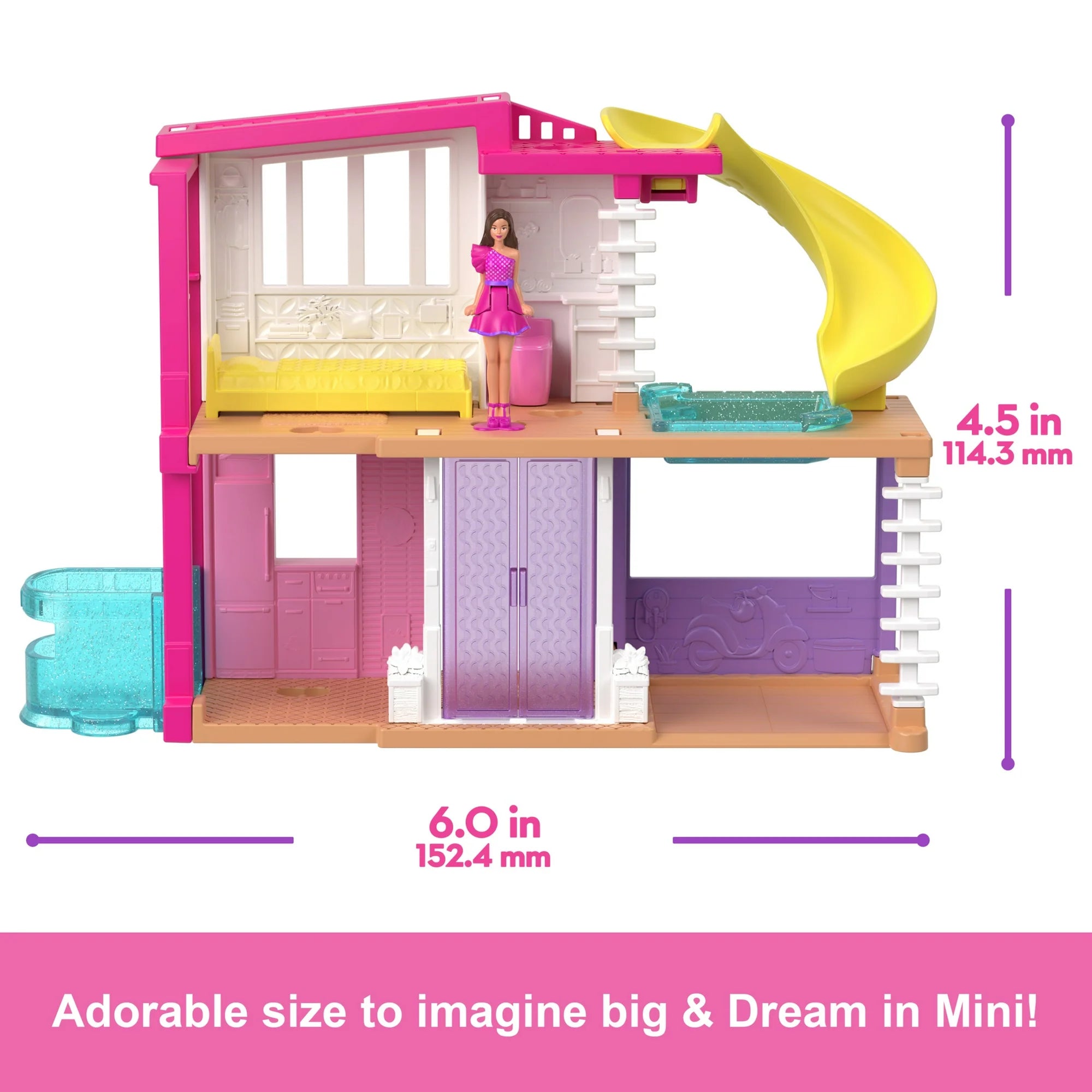Barbie Mini BarbieLand Doll House Playsets with 1.5-inch Doll, (Styles May Vary), Multicolor | WTWL742XA