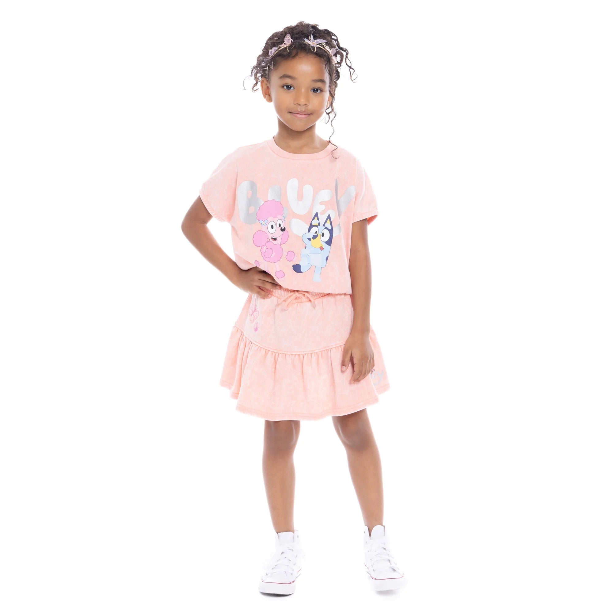 Bluey Australia Girls Embroidered Short Sleeve Graphic Top, Sizes 4-16 |  WTWL781XB
