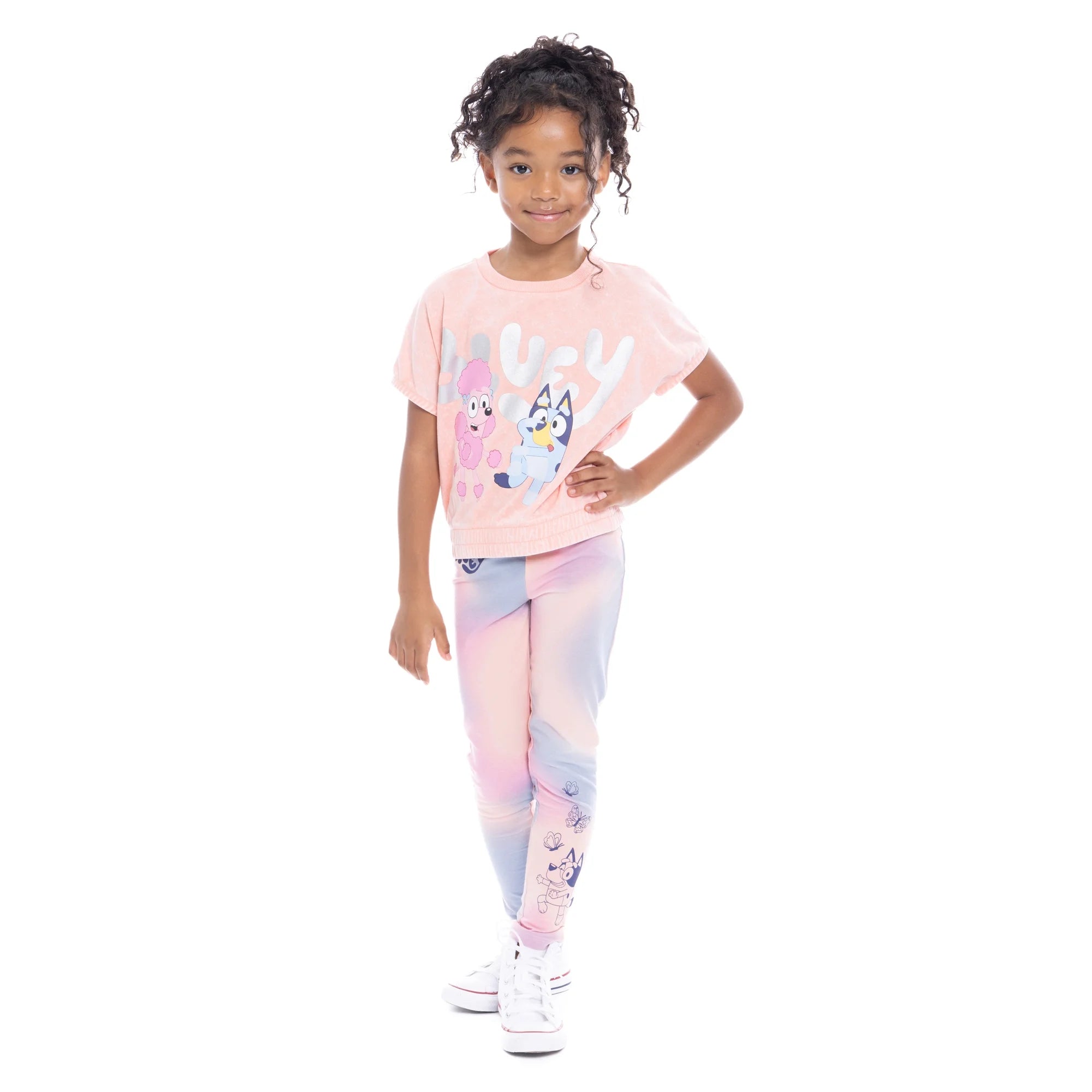 Bluey Australia Girls Embroidered Short Sleeve Graphic Top, Sizes 4-16 |  WTWL781XB