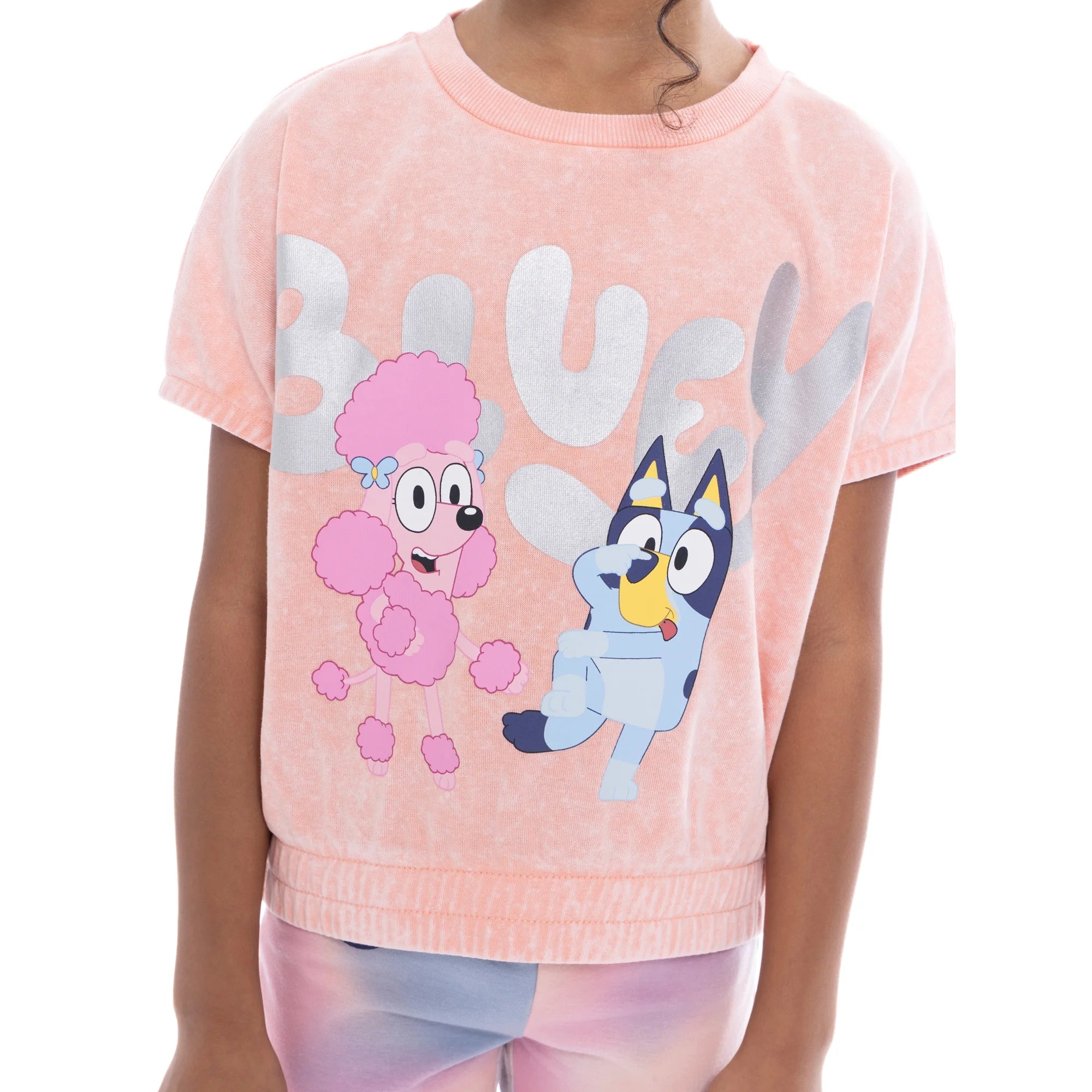 Bluey Australia Girls Embroidered Short Sleeve Graphic Top, Sizes 4-16 |  WTWL781XB