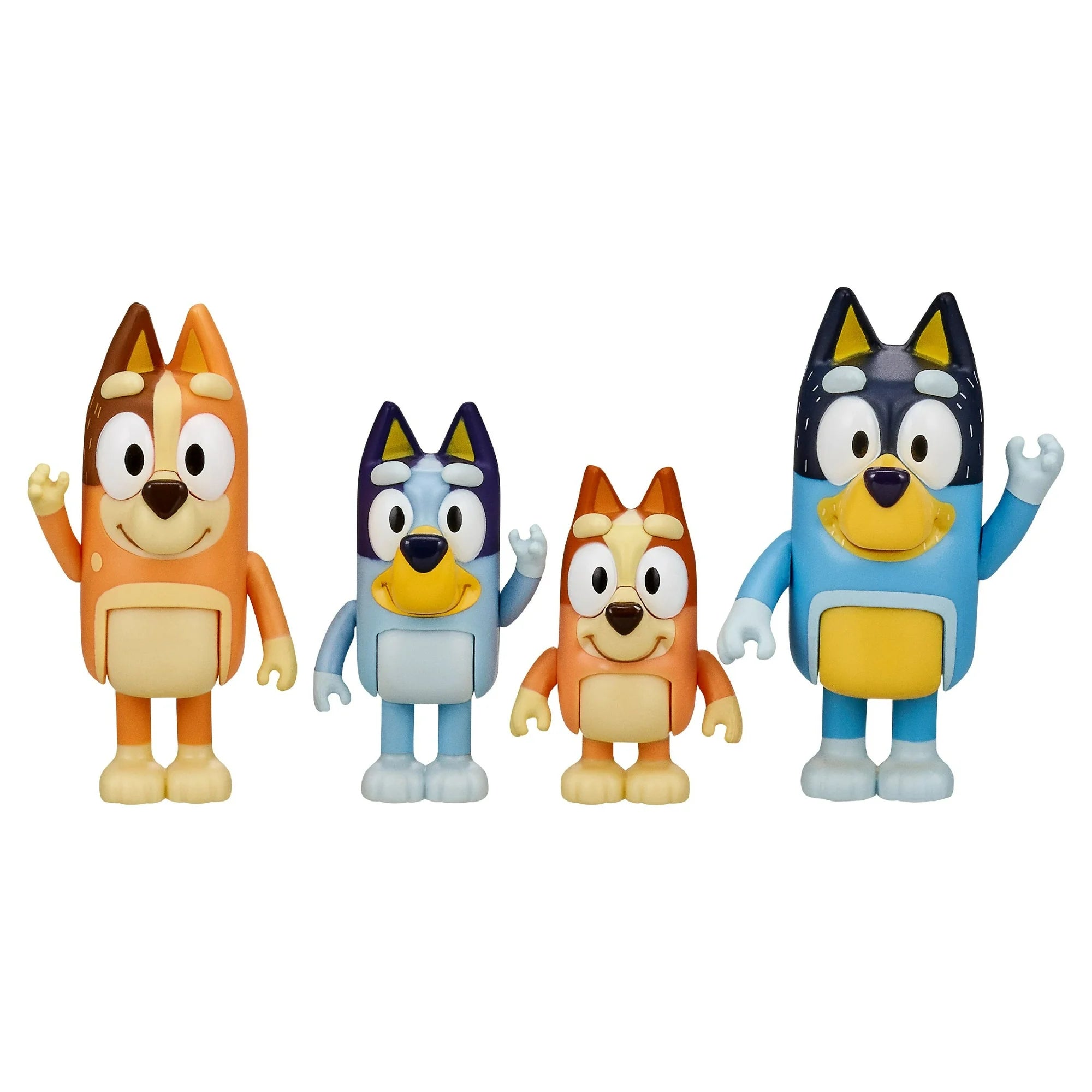 Bluey Family Figure 4-Pack, with Mum Dad Bingo Bluey, Ages 3+, Toddler Toys | WTWL712XA