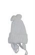 Teddy Bear Baby Cap, White | GOM28b