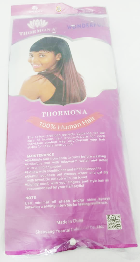 Thormona Like Human Hair 3t/bug Straight Hair Weave on Extension | CBG15a