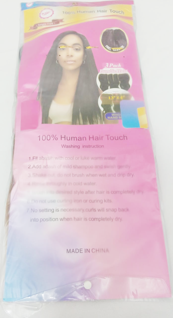 Human Hair Touch Mix Color Straight Hair Weave on Extension | CBG21a