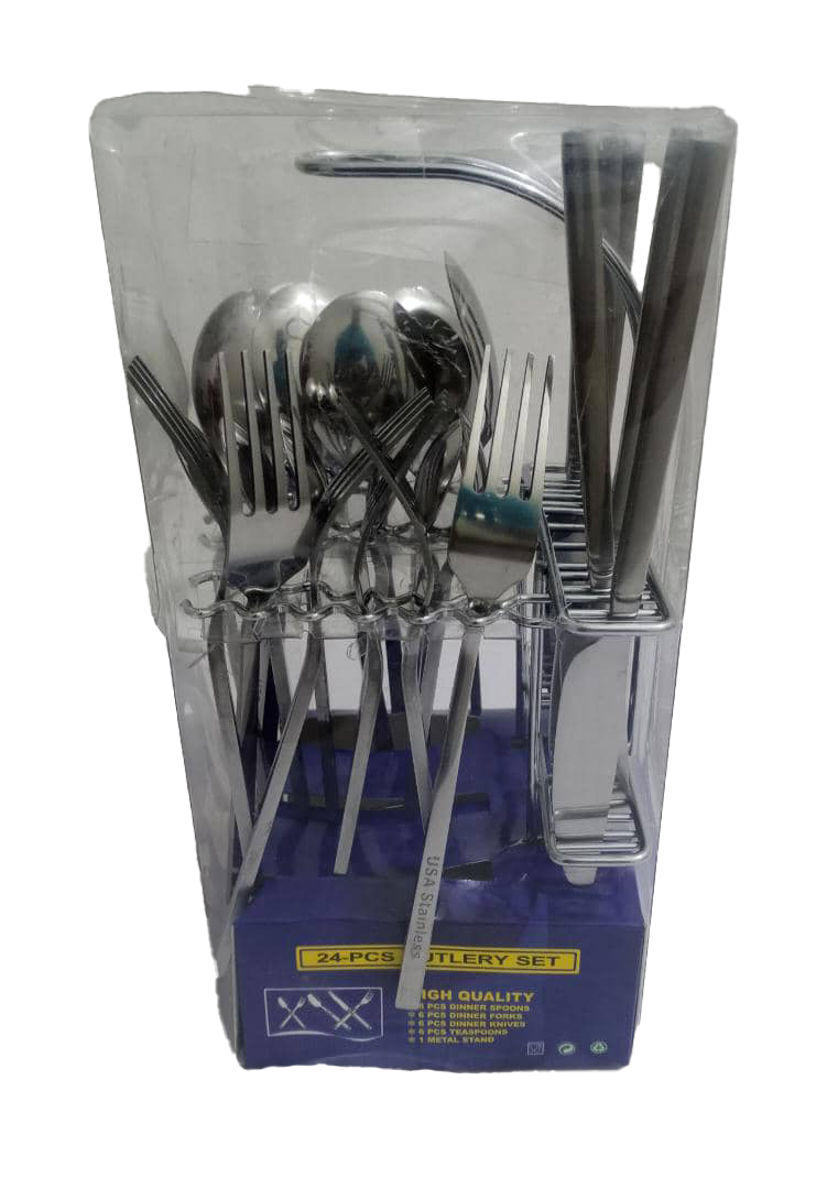 High Quality 24 Piece Cutlery Set (Spoon, Fork & Knife) | CHK6a