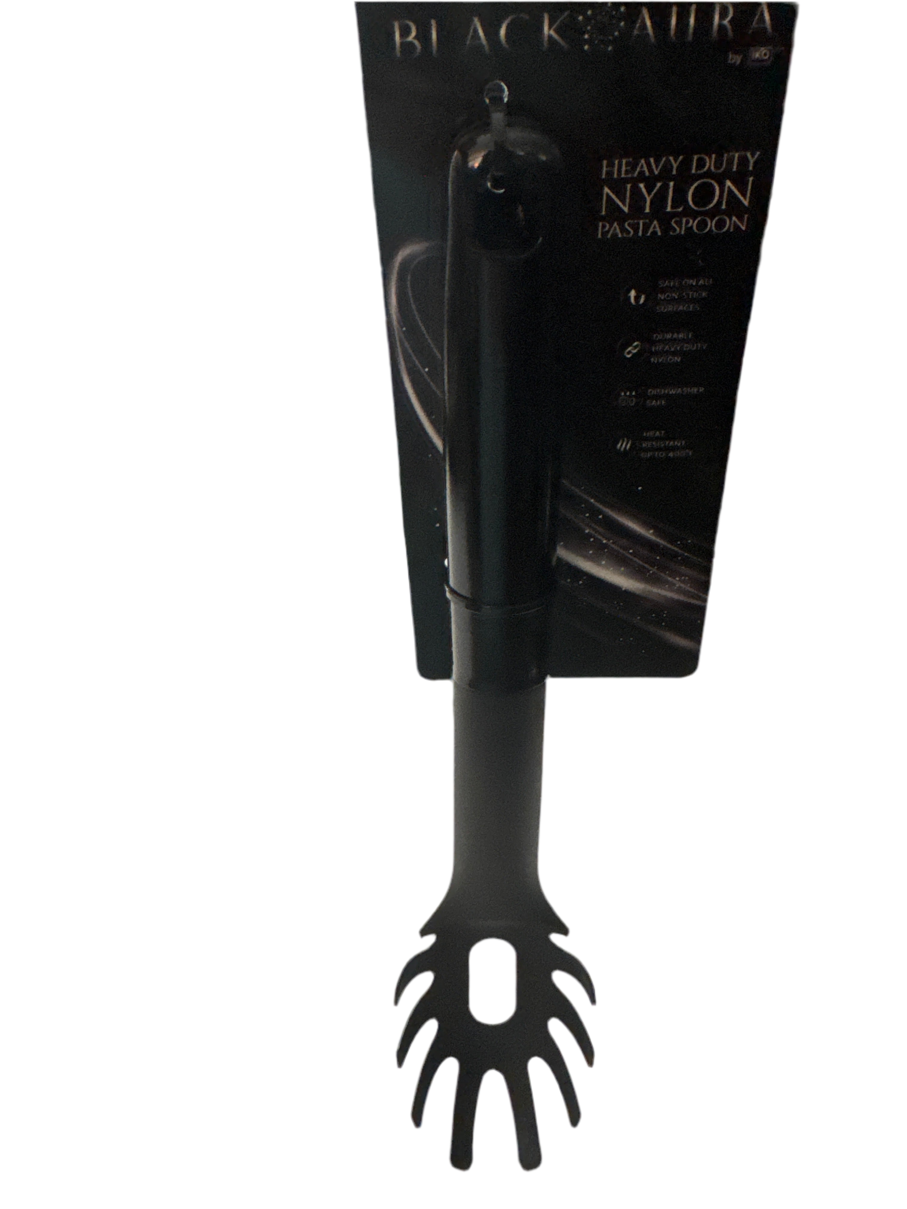 Black Aura by Iko Heavy Duty Nylon Pasta Spoon | BTGT37XA