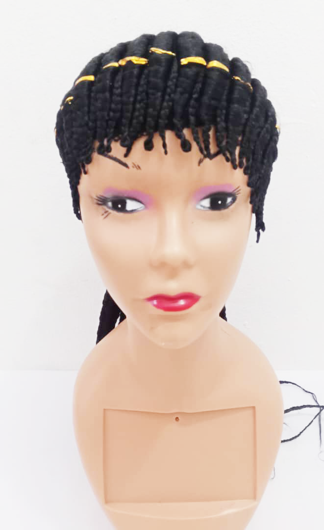 Stylish Weave Front Long Braided Wig | EGN14b