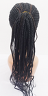 Stylish Ghana Weave Front Long Braided Wig | EGN14e