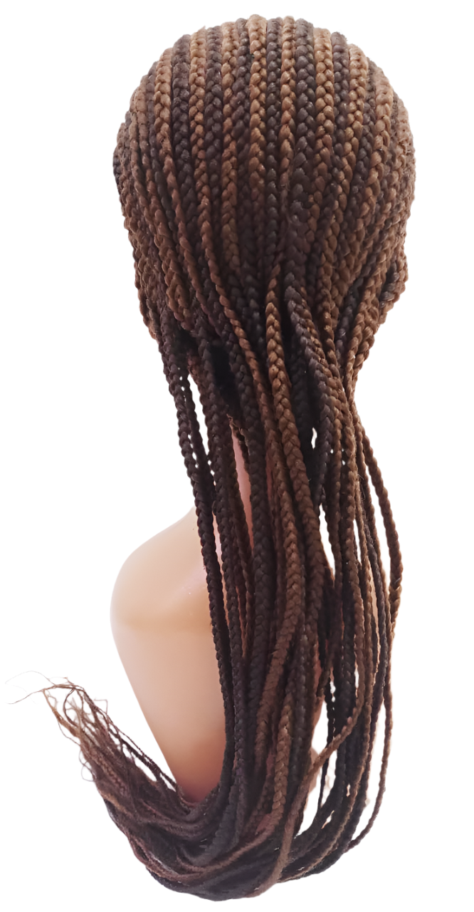 Stylish Ghana Weave Front Mix Colour Long Braided Wig | EGN14f