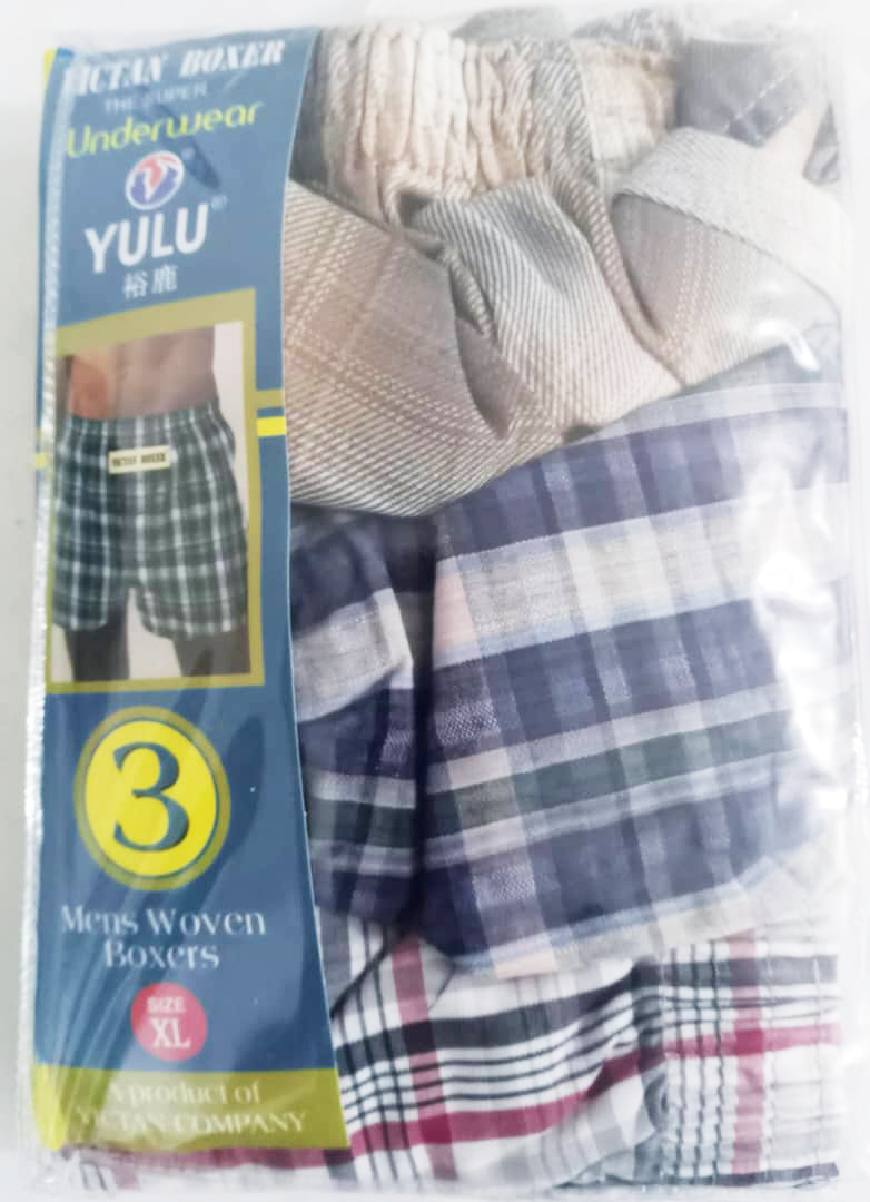 Yulu 3in1 Boxers Men's Underwear (3 Pieces Per Pack) | EKZ112a