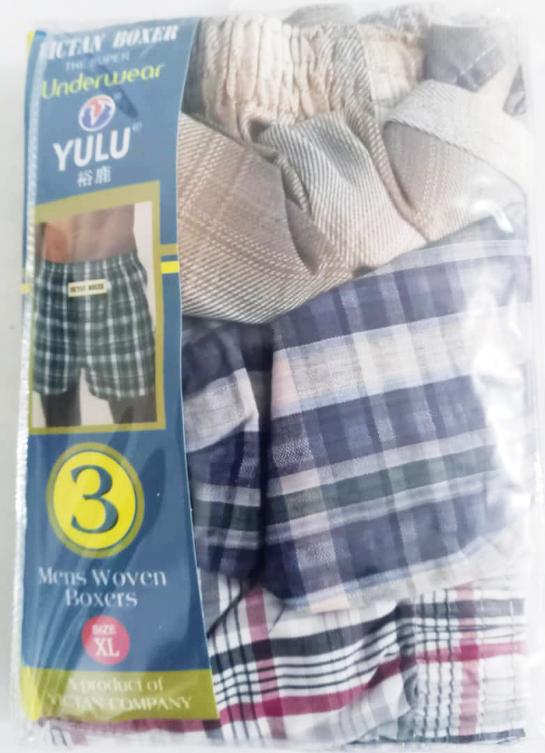 Men's 3in1 Yulu Boxer Underwear (3 Pieces Per Pack) | EKZ111a