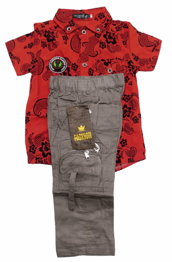 Affordable Comfy Designer 2-Piece Shirt & Pants (Trouser) Set for Boys | ESG20d