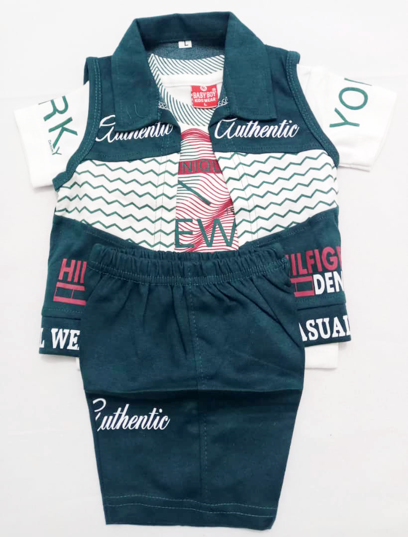 Fancy Up & Down Shirt & Shorts Matching Set for Boys | ESG21a
