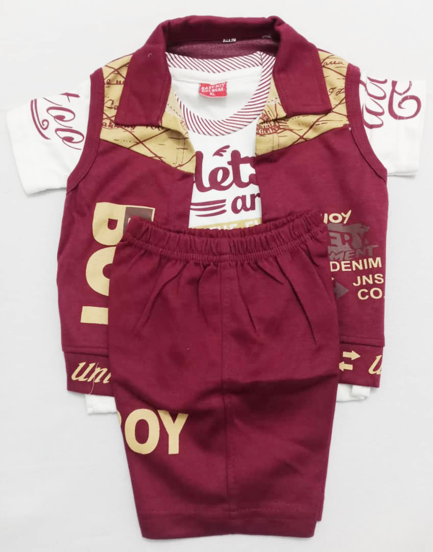 Stylish Designer Up & Down Shirt & Shorts Matching Set for Boys | ESG21c