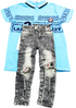 Classy Designer Jeans Pants & Polo Shirt Set for Boys | ESG26a