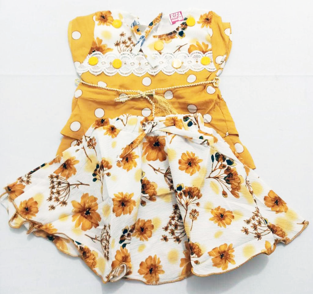 Matching Set Top Fashion Designer Skirt and Blouse for Girls | ESG52c
