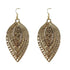 Essentials Earring Gold Leaf Drop Ear |  WTWL231XA