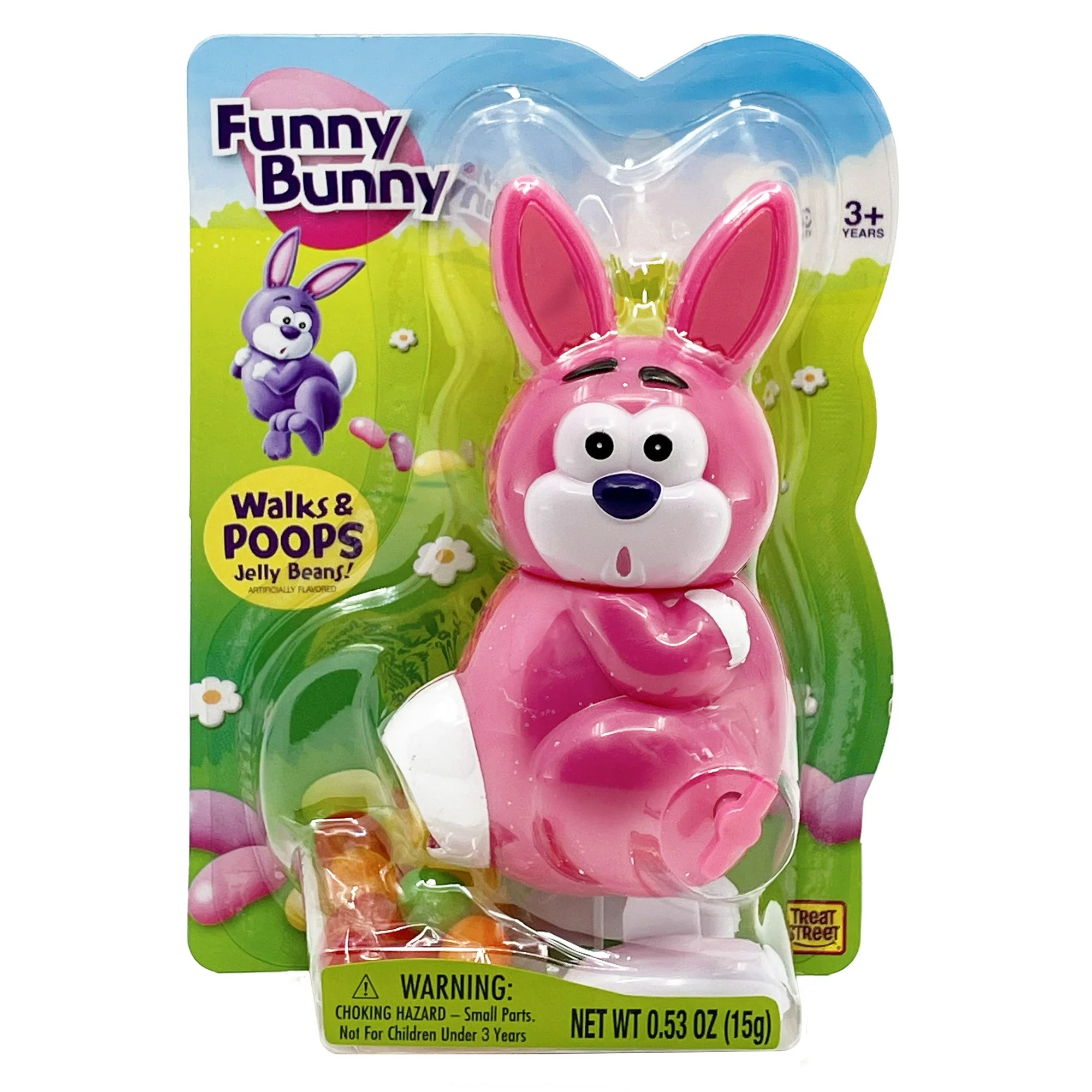 Funny Bunny Easter Jelly Bean Pink Dispenser, 0.53oz |  WTWL907XA